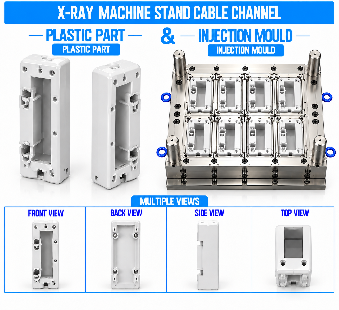 X-Ray Machine Plastic Stand Cable Channel Mould and Moulding Service